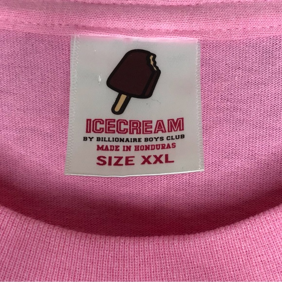 Icecream Graphic Tee Pink Billionaire Boys Club Short Sleeve T-Shirt Men’s XXL - Picture 7 of 12